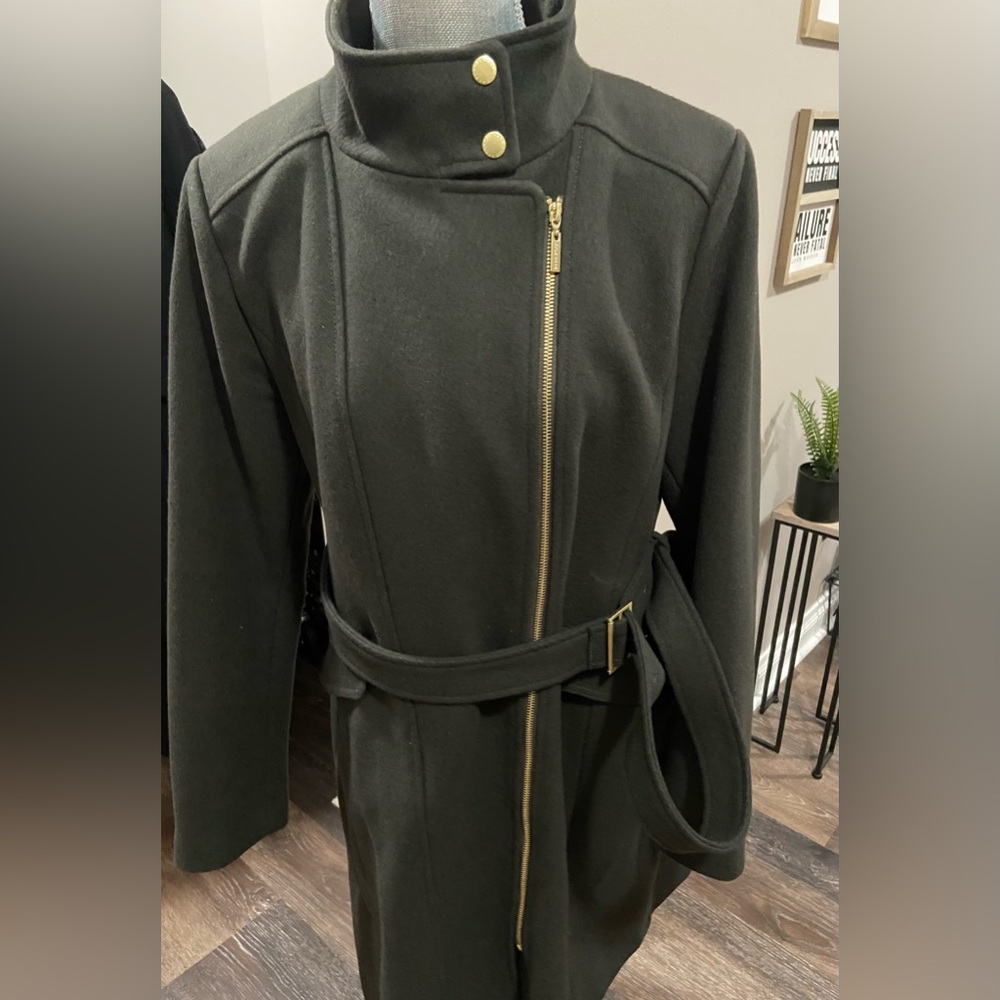 Classy Cole Haan Hunter Green Wood coat